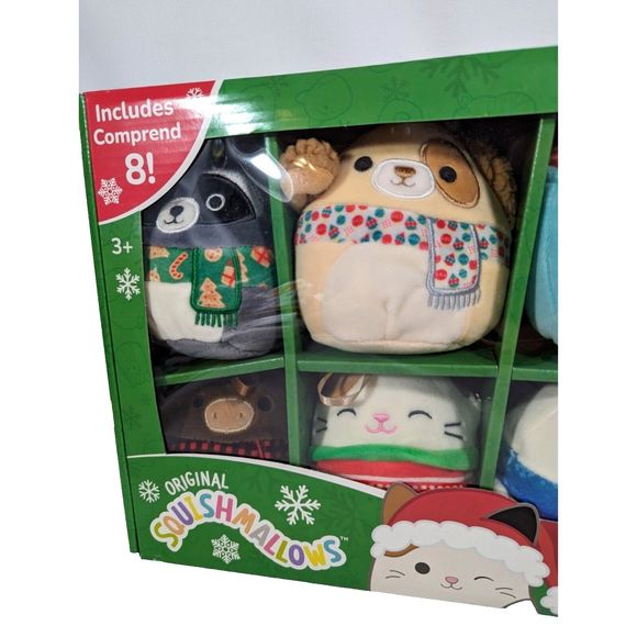 Squishmallows Christmas Ornaments 8-Piece Mini Plush 4-Inch 2023 New in Box - Picture 2 of 4